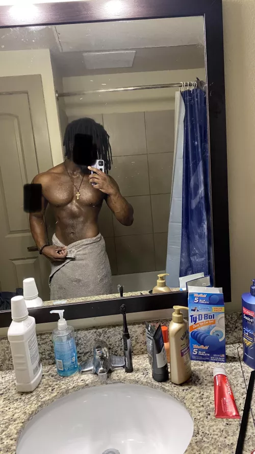 Can I take my towel off for you?