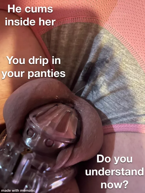 Caution: Chastity life may cause dripping and cuckolding