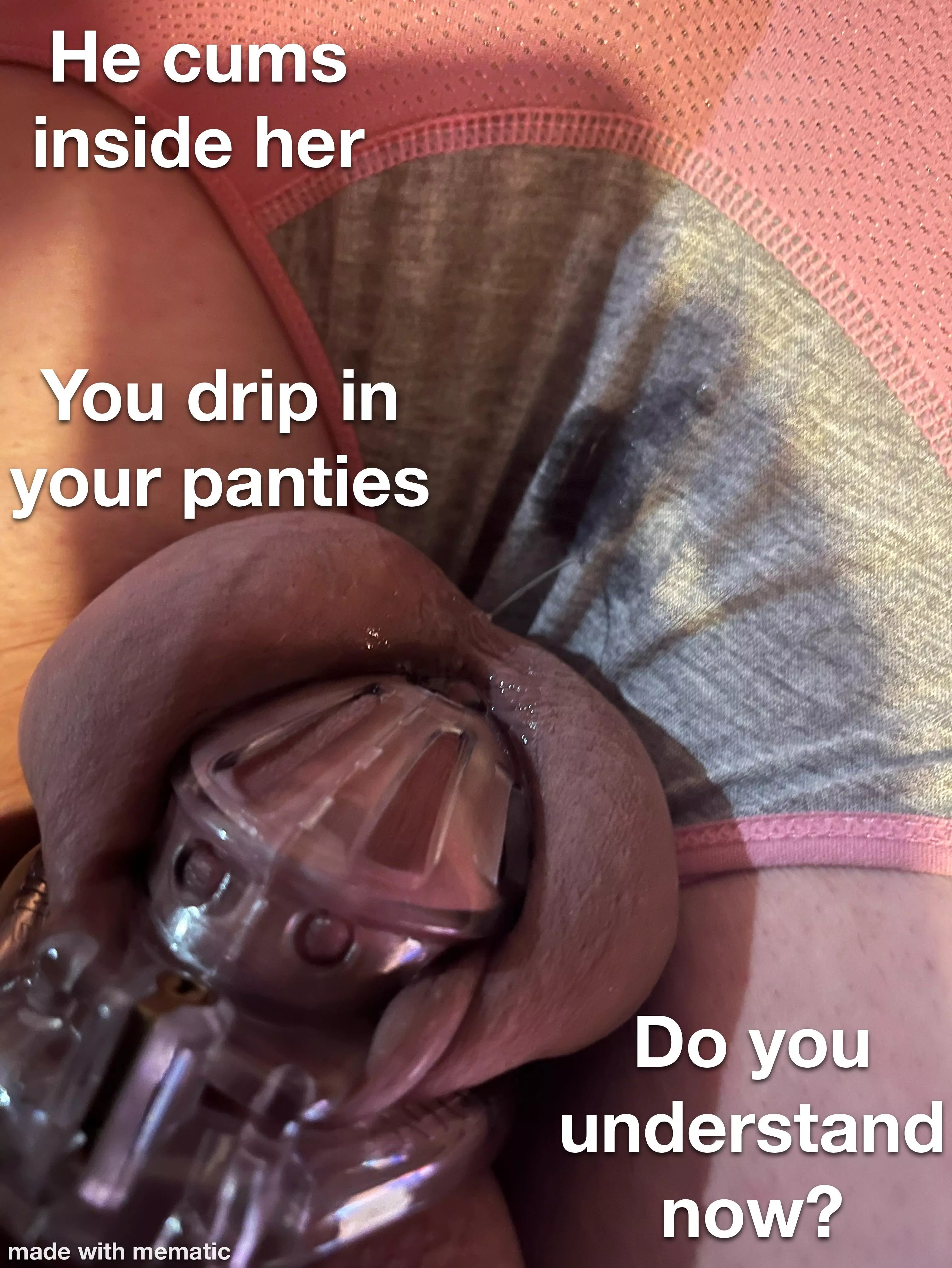 Caution: Chastity life may cause dripping and cuckolding