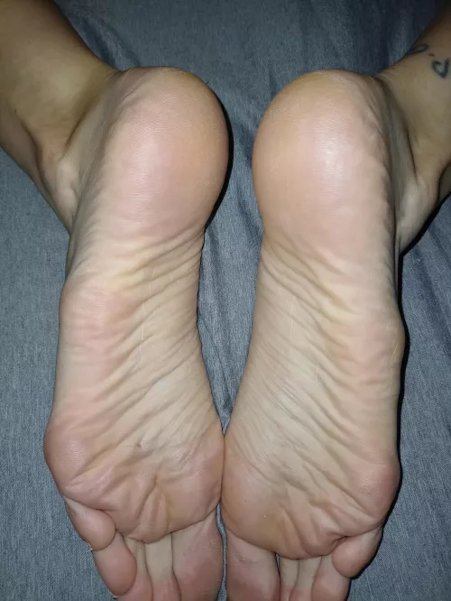 he starts licking my soles