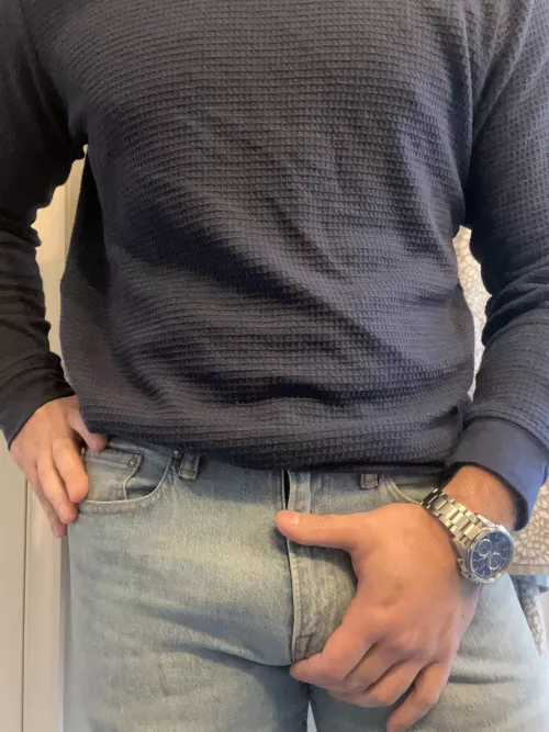 Jeans Can Also Show A Thick Bulge