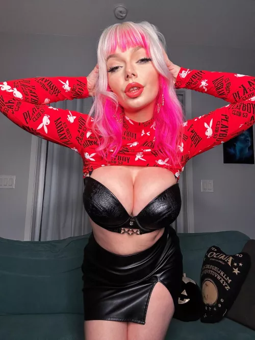 Nearly spilling out 😈