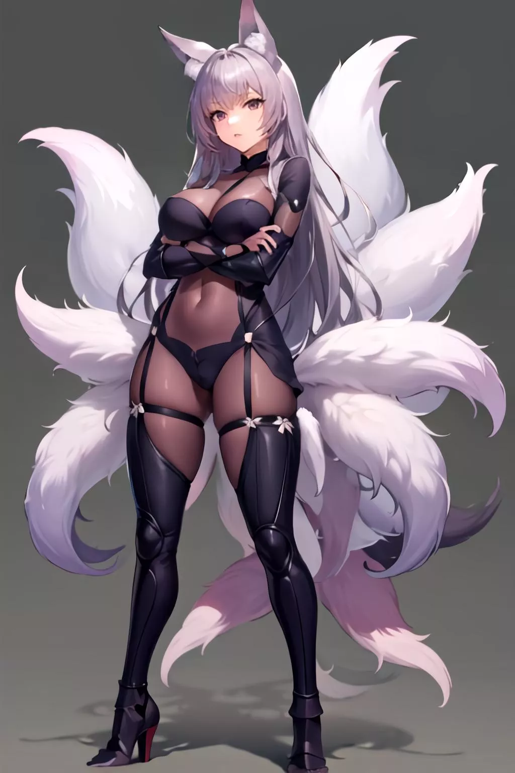 Shinano in Scathach's bodysuit