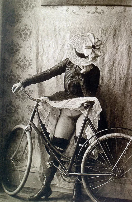 Sir - when Sophia decided to go for a bike ride, she rather boldly chose not to wear any underpants — and since she wanted everyone to know, she had her dress starched especially for the occasion.