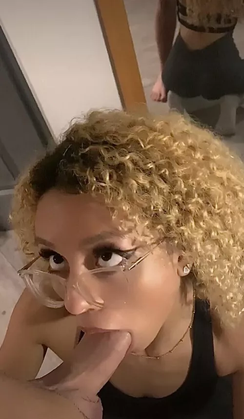 This cock in my mouth is giving me a squint