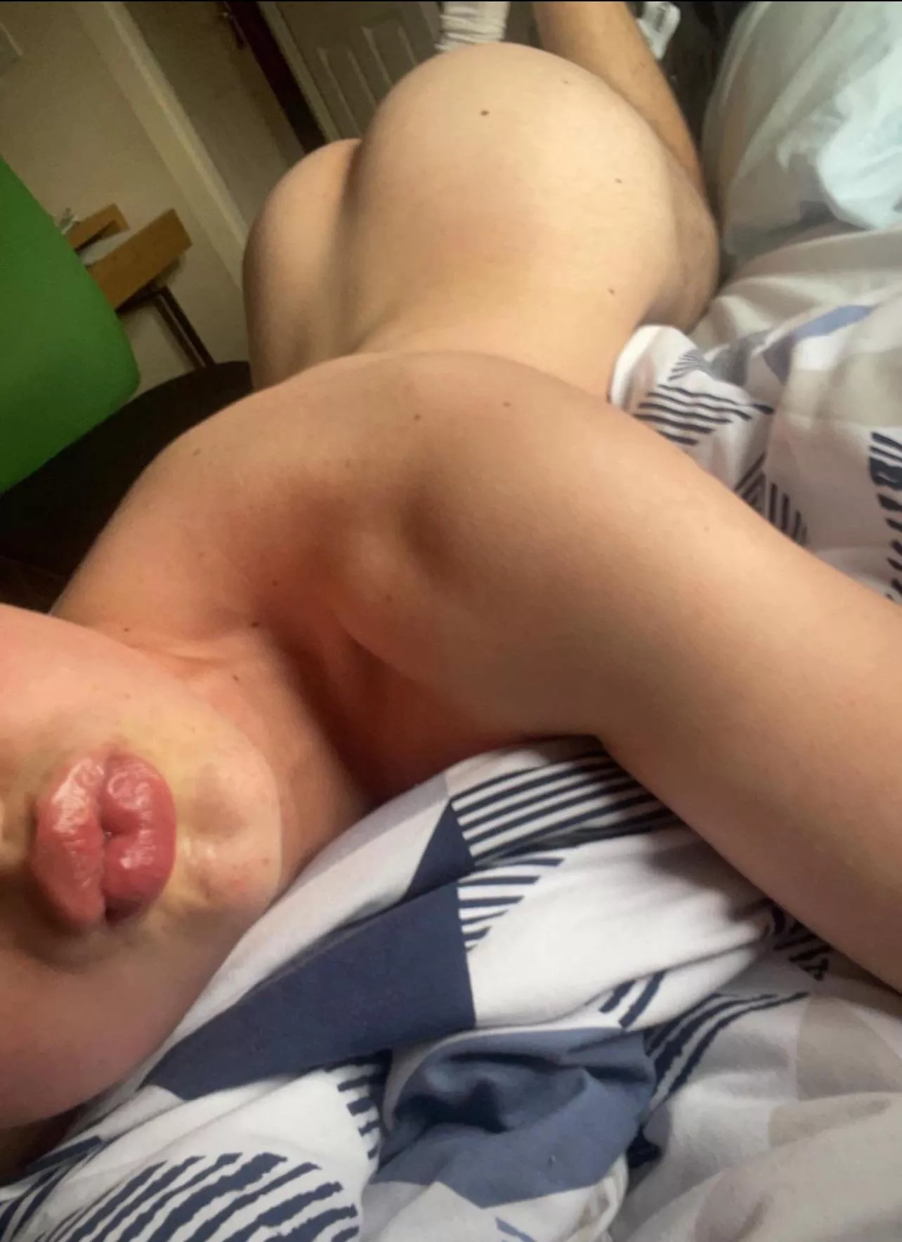 Who’s going to leave their cum dribbling down my leg? x