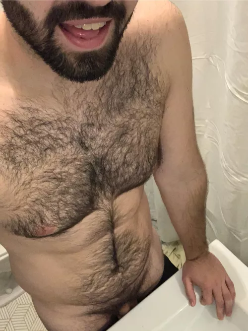 Bend you over at the sink?