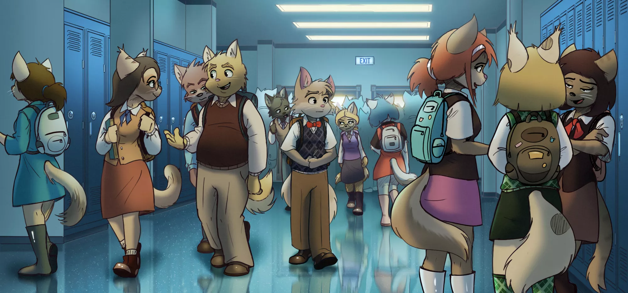 Cat High School :3 (art by me)