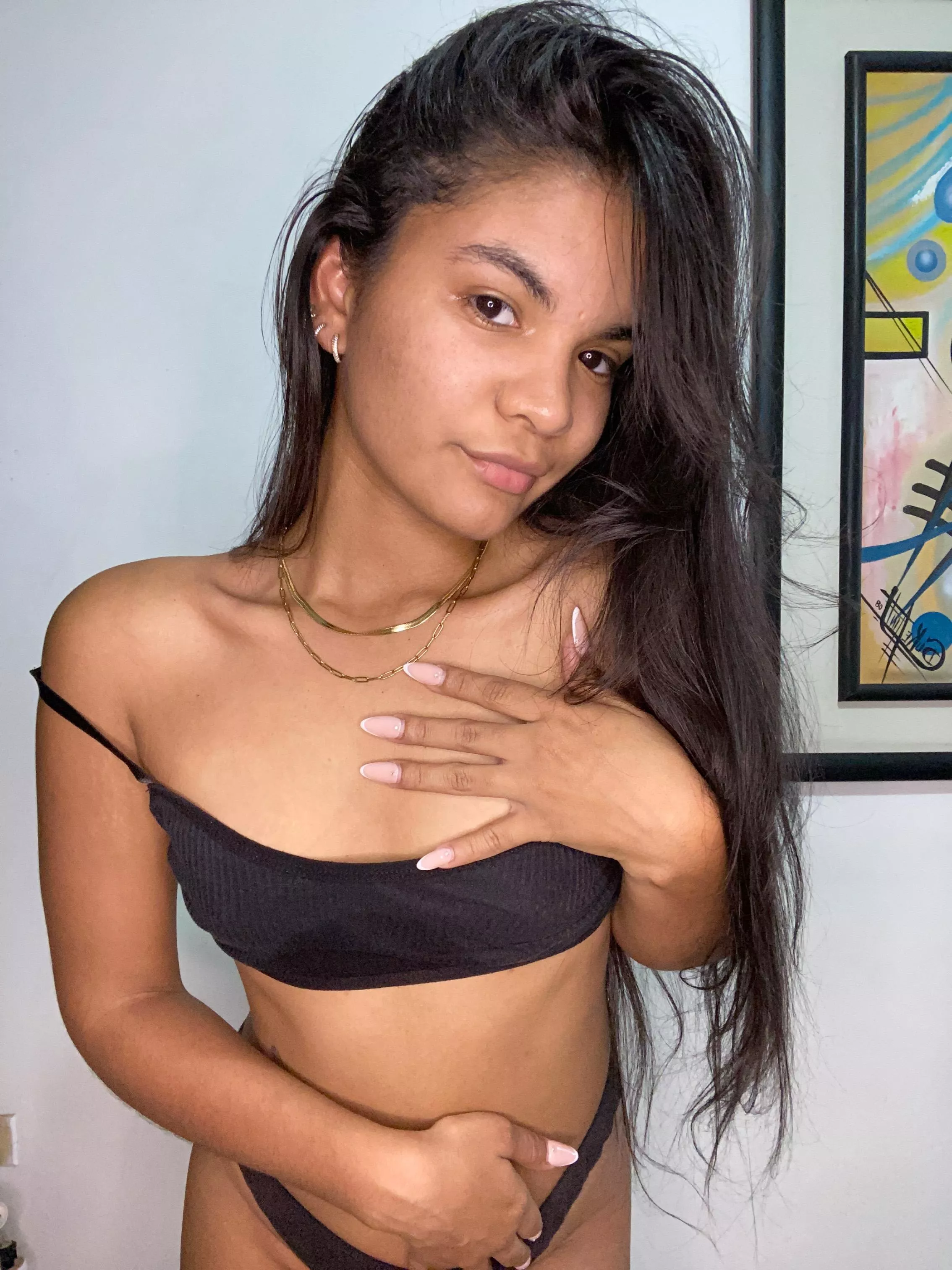 Decided to pick this new bikini up today... Black really is my colour, but i know you prefer none ;)