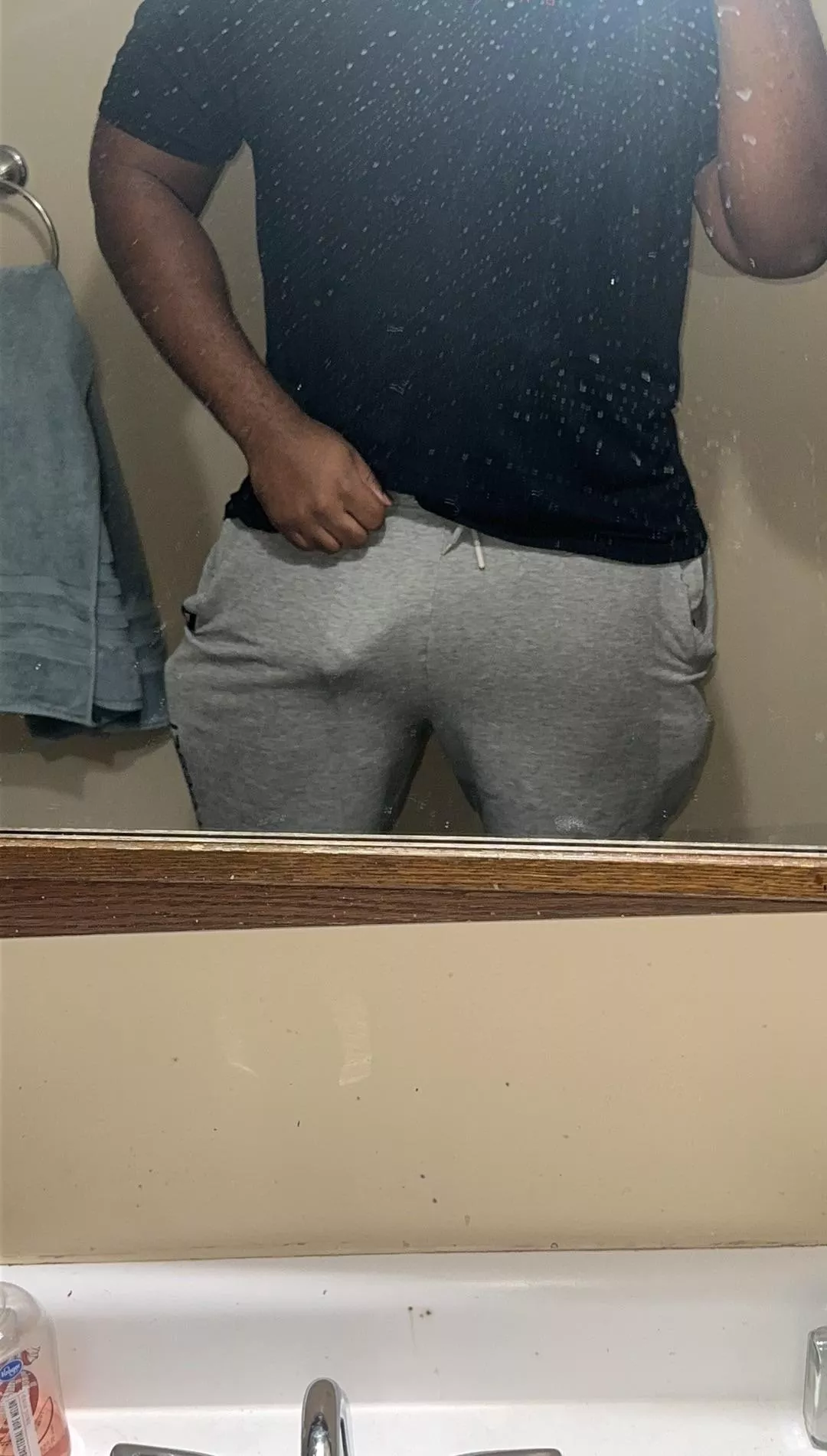 Dirty mirror, thick cock