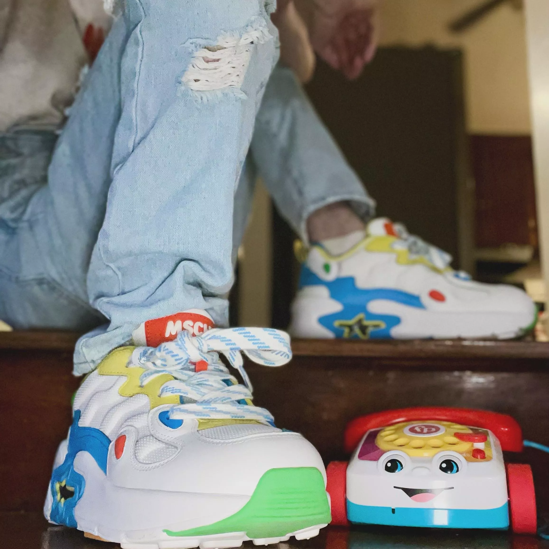 For those that were interested in checking out the MSCHF Super Baby shoes, I got mine in. Here’s how they look.