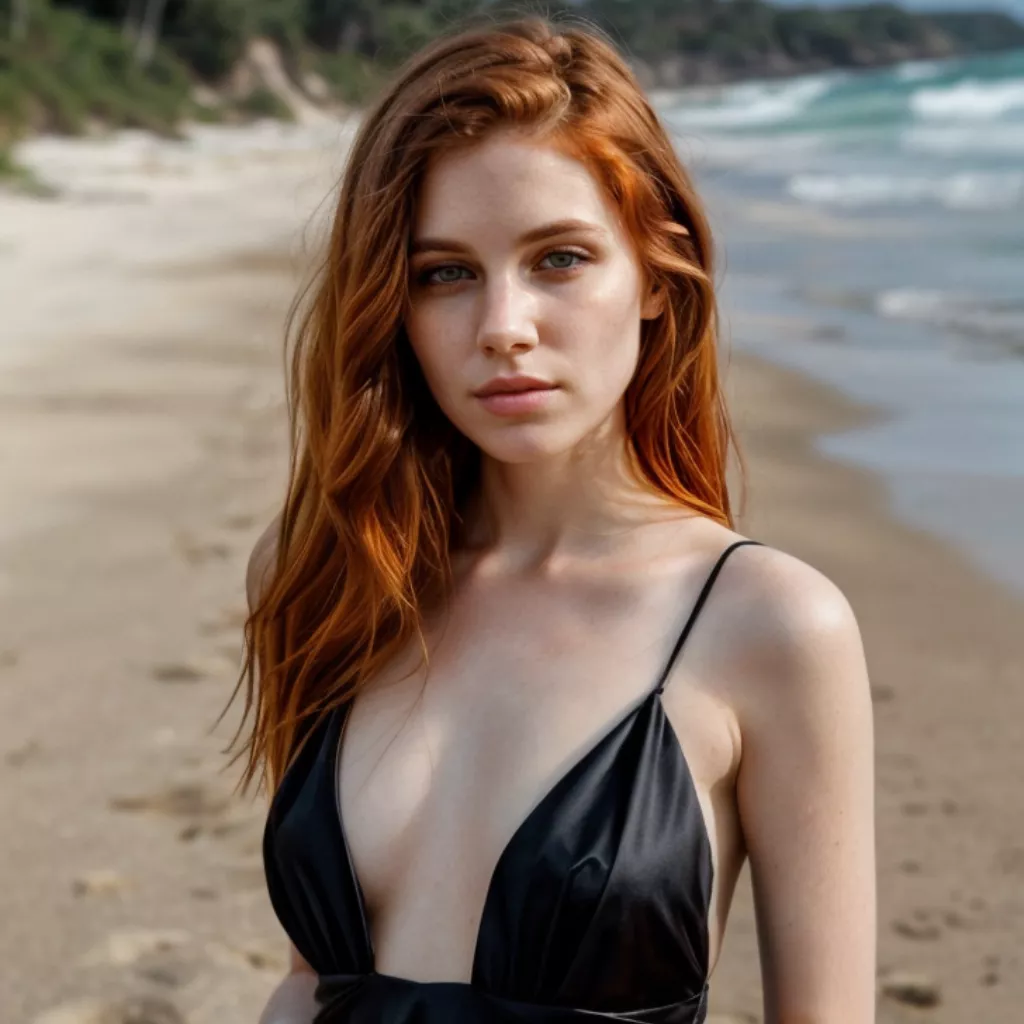 In a beach and sunny day