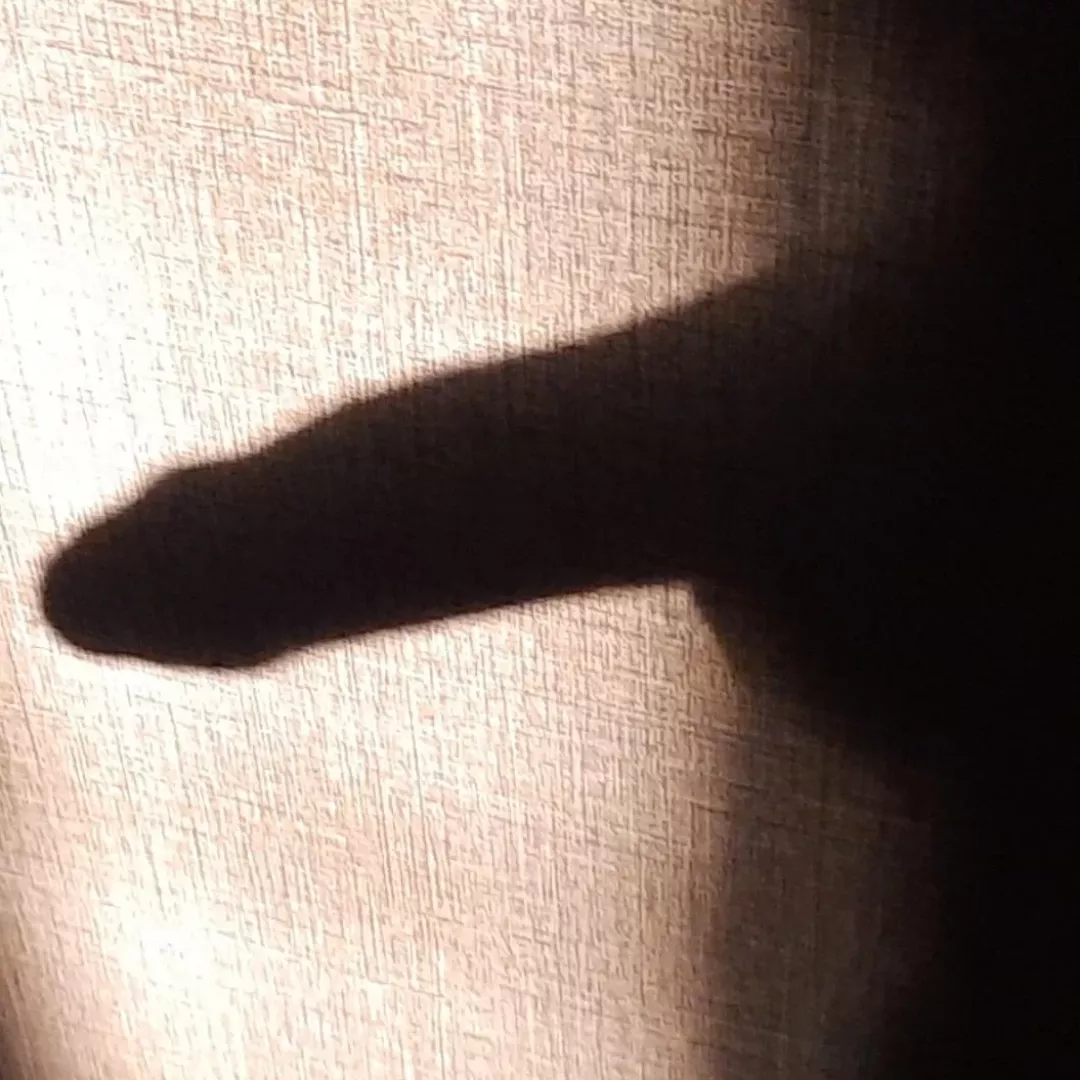 My cock's shadow (not hard yet)....wann see more DM