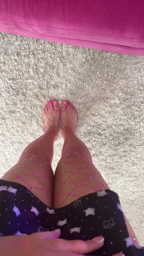 The fishnets on during sex