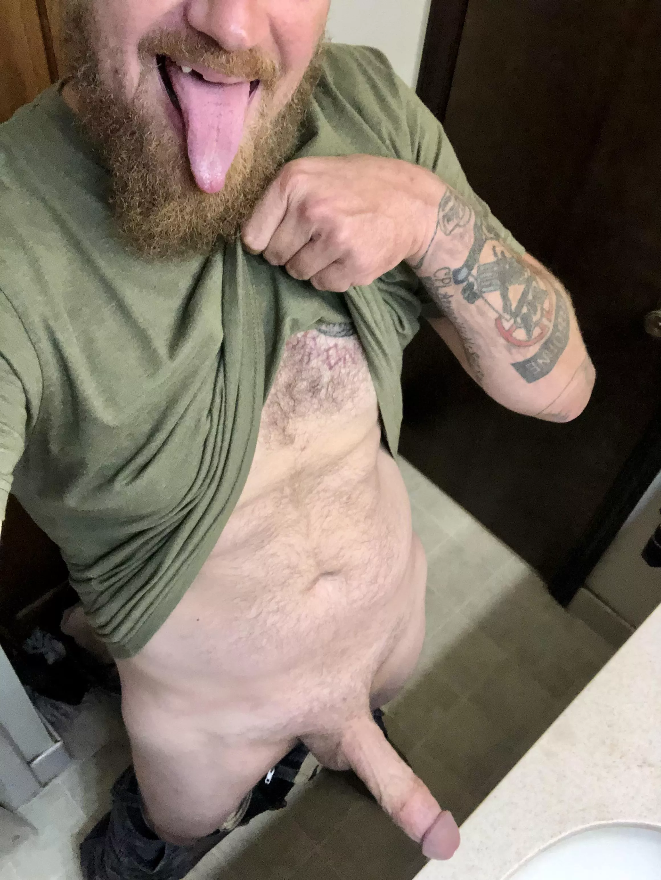 What are you riding first, the tongue or cock?