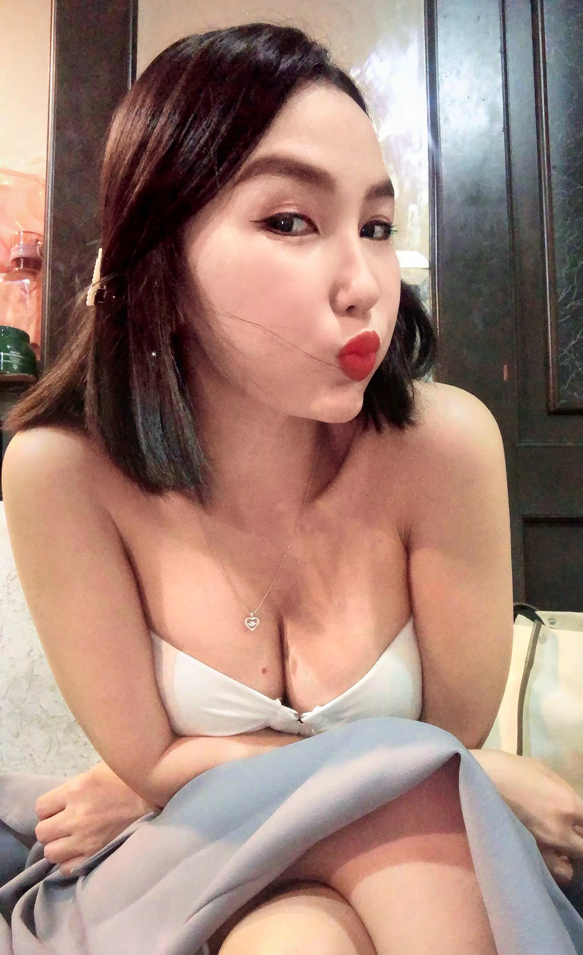 Will you look into my eyes while squeezing my tits?