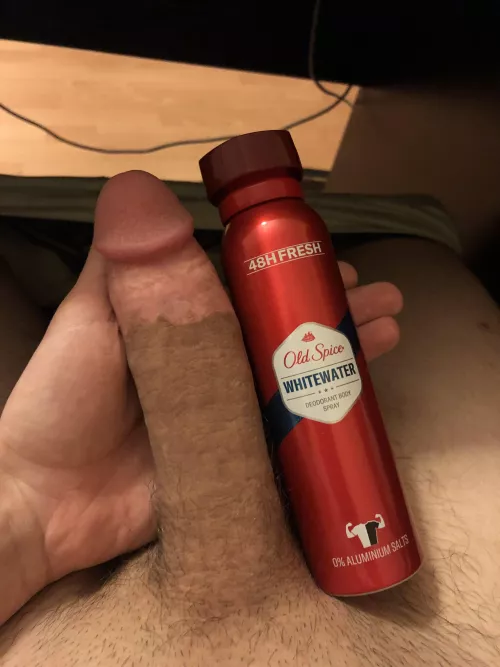 with old spice deodorant :)