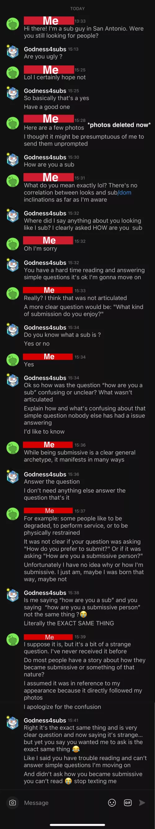 Am I insane? Or is this how we speak to each other now?