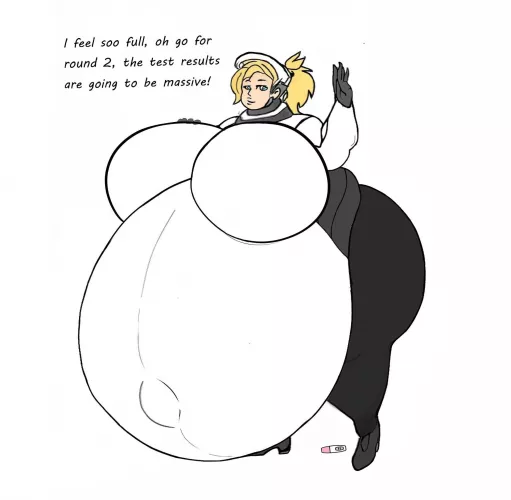 [f] very tall and hefty mercy wants to go even bigger by yatynat and @zeruxu