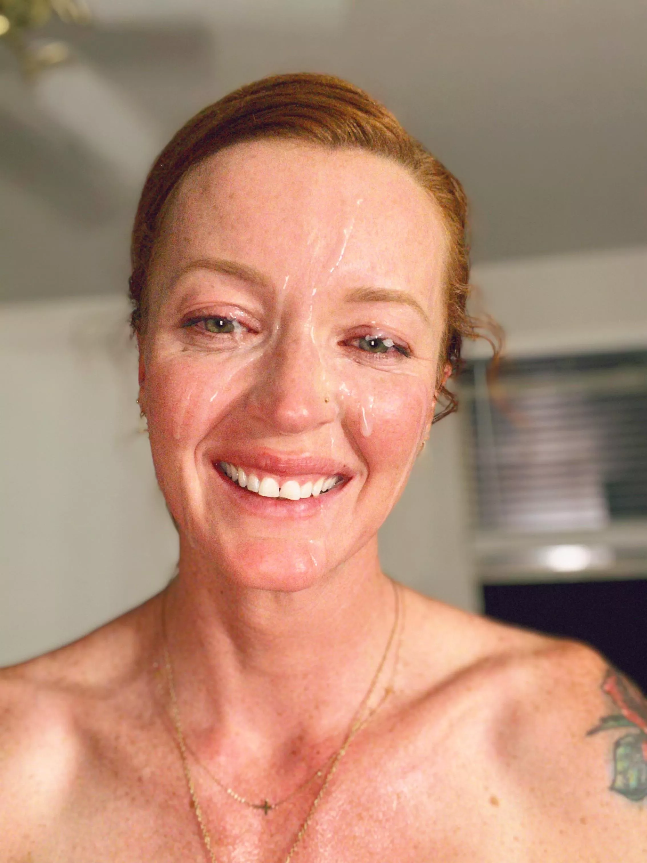 He almost glued my eyes shut.