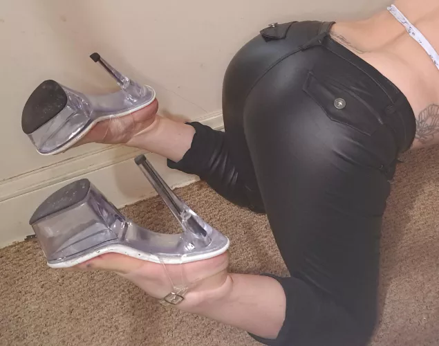 Heels and leather great combo