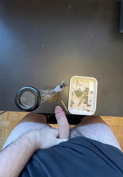 High and horny on (m)onday morning, coffee, cock, and weed to start the day