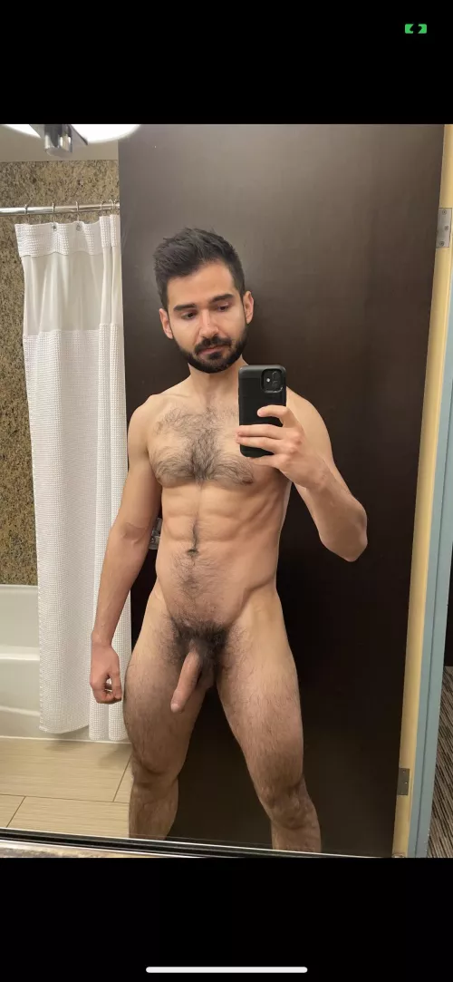 Hotel bathroom lighting really is the best.