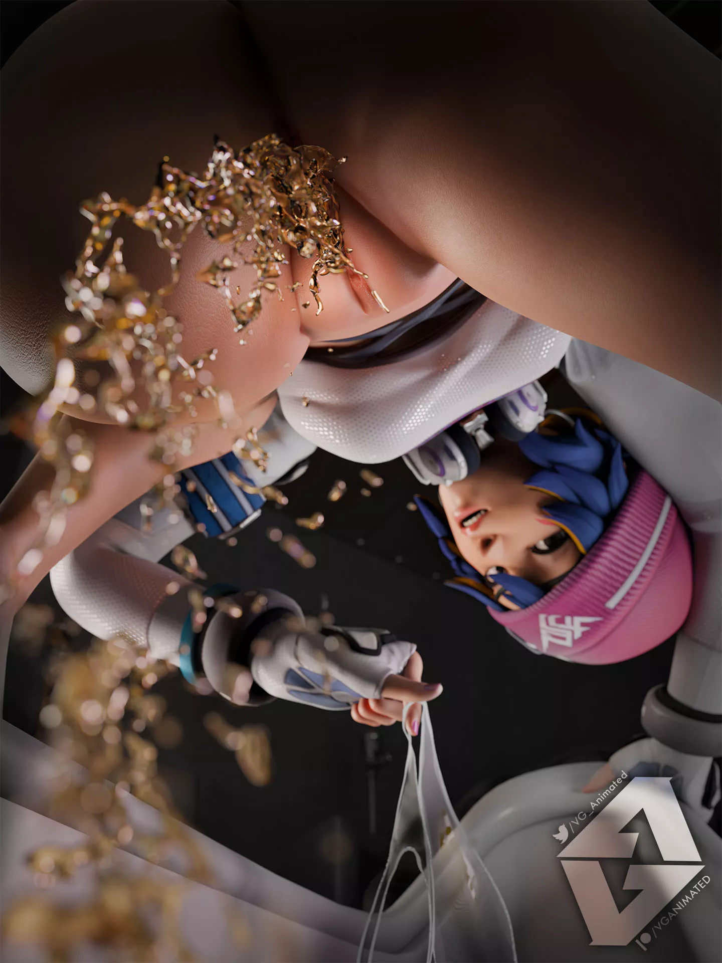 LLESSERAFIM Kiriko taking a piss POV (VGAnimated) [Overwatch] (1440x1920)