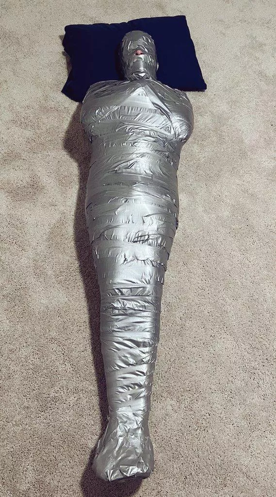 Me mummified arms crossed-style a couple days ago! It was definitely tight 😈