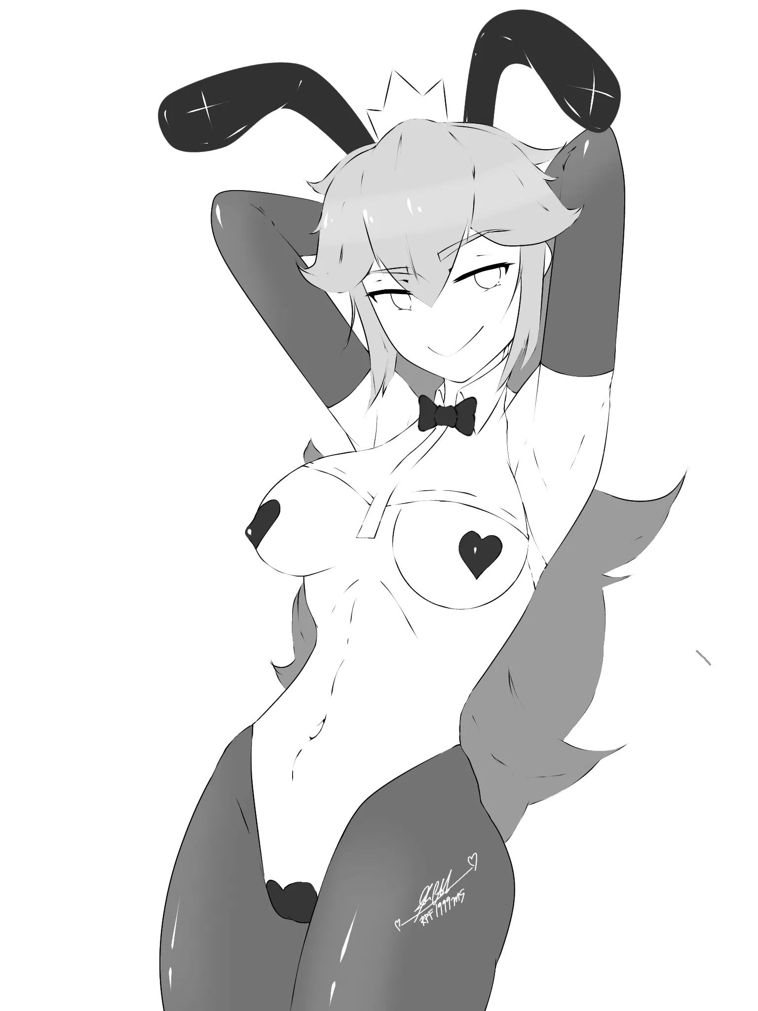 Reverse Bunny Suit Princess Peach by me. I'll add color soons hehe