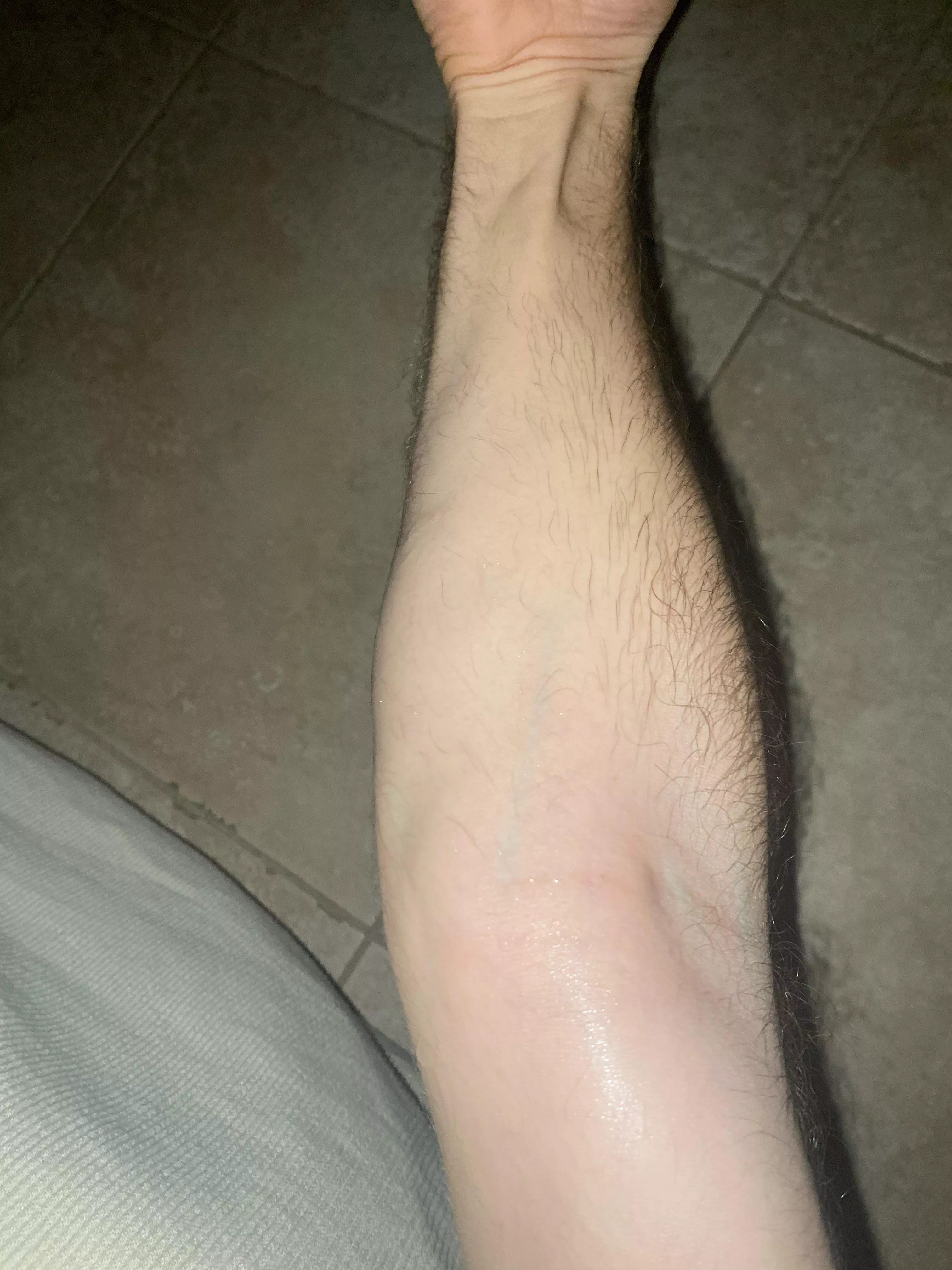 Saliva wet arm 👅💦