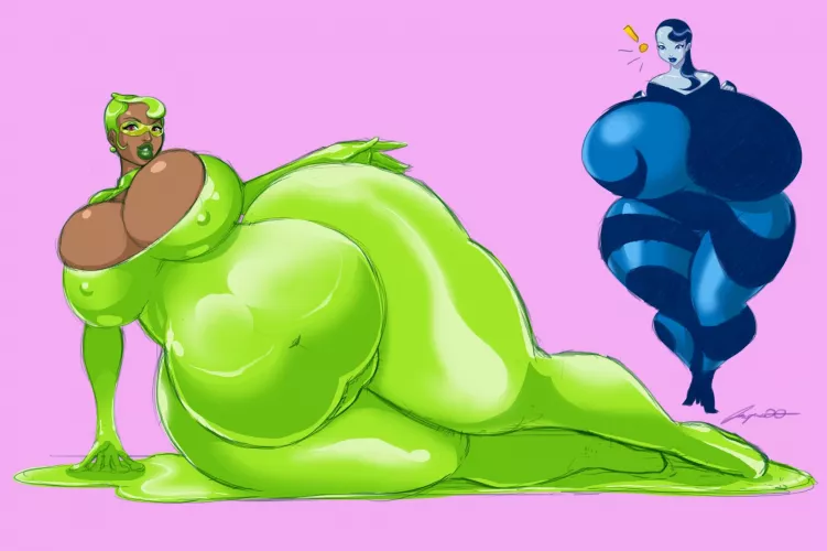 Two famous slime girls