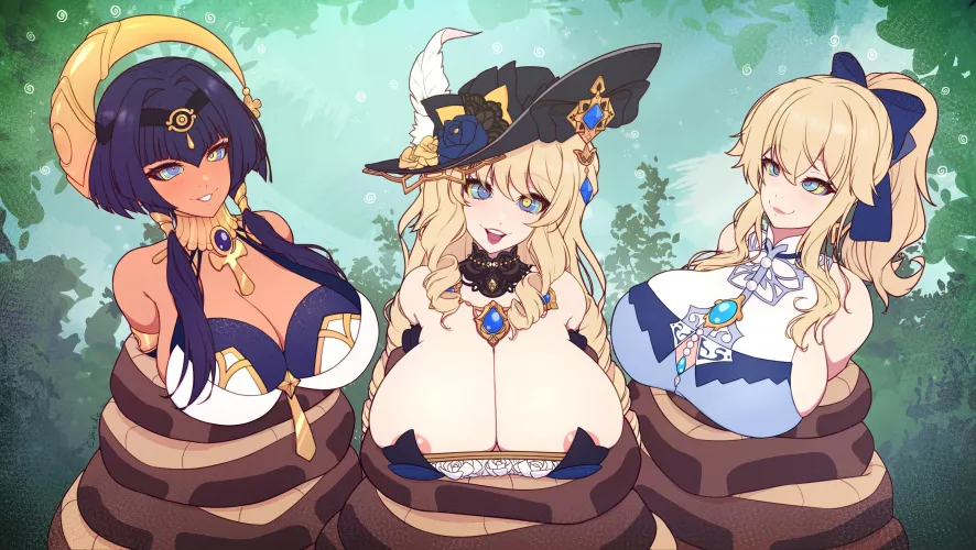 All coiled up (@HypnoRoxa)