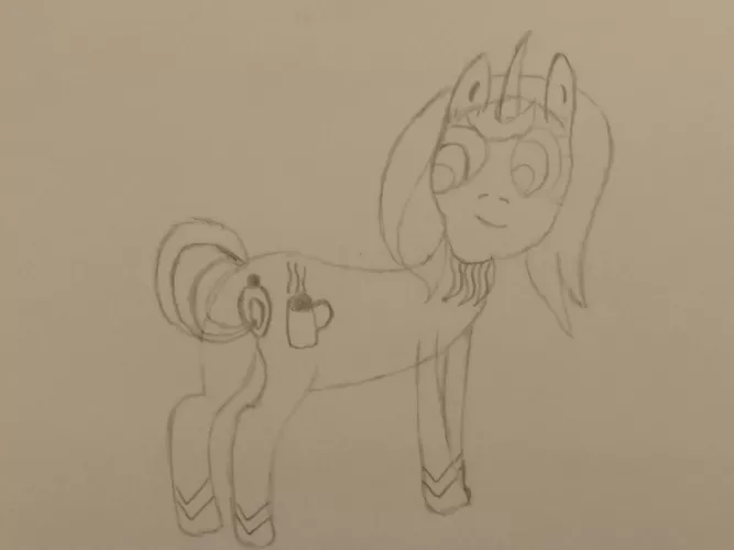 Drawing of Blaze playing with her pussy and tail
