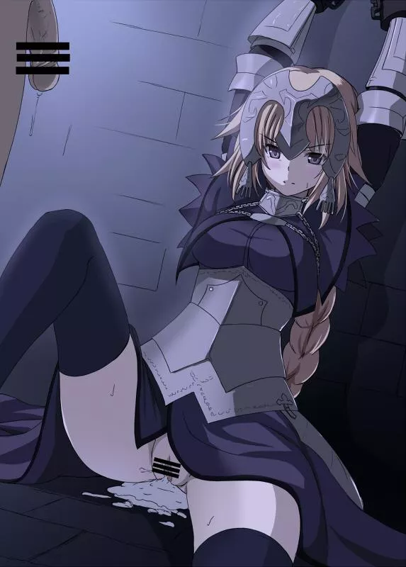 Jeanne d'Arc used and inseminated while under English captivity. (Artist: Shiseki Hirame)