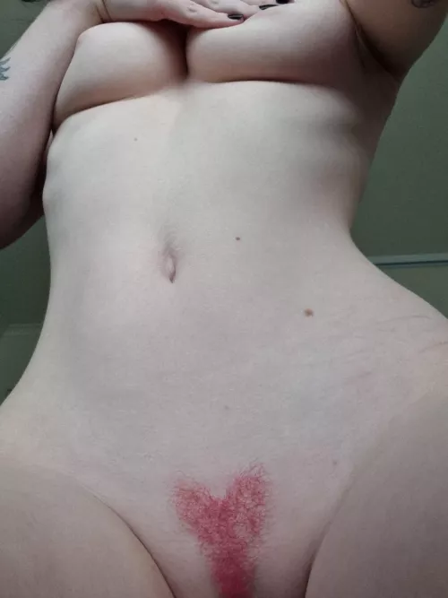 pink heart shaped pubes 🩷