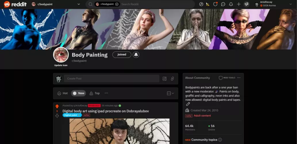 Body paint is back after a year in the ban! 🎉 New rules and moderator, post in comments