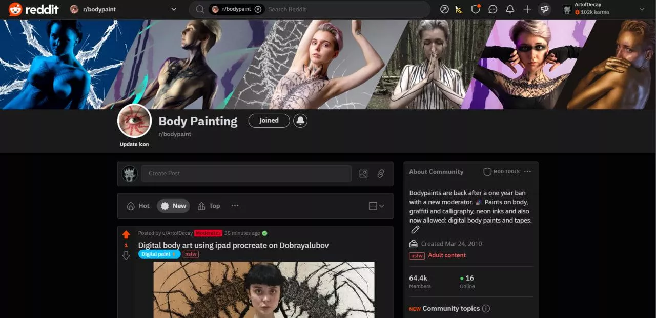 Body paint is back after a year in the ban! 🎉 New rules and moderator, post in comments