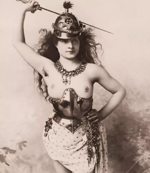 Dear Henny, a change of pace from our gymnast gals - an opera singer! Tilde here does a wonderful job of Wagner, and comes with her own costume and props, and what an assortment!