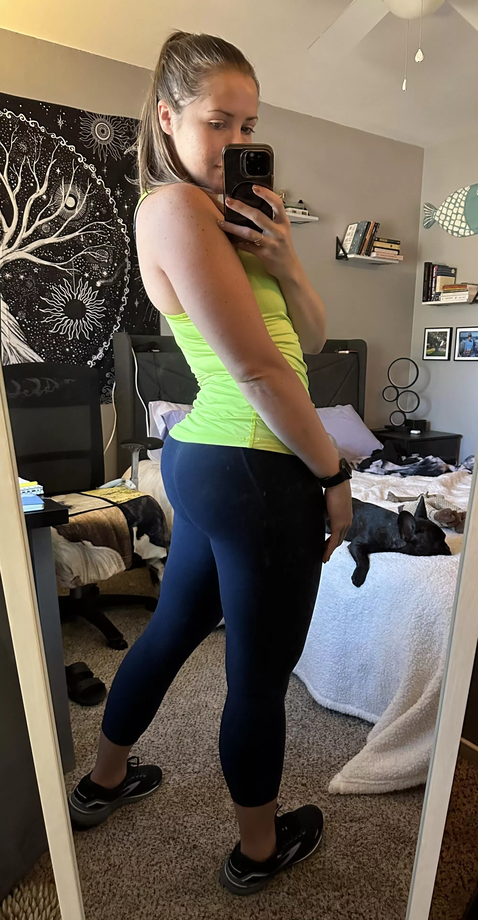 Just showing off my yoga pants before my run