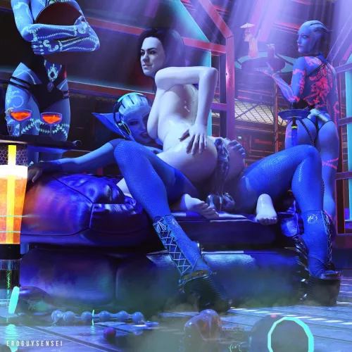 Miranda Fucking an Asari Clubgoer (EroGuySensei)