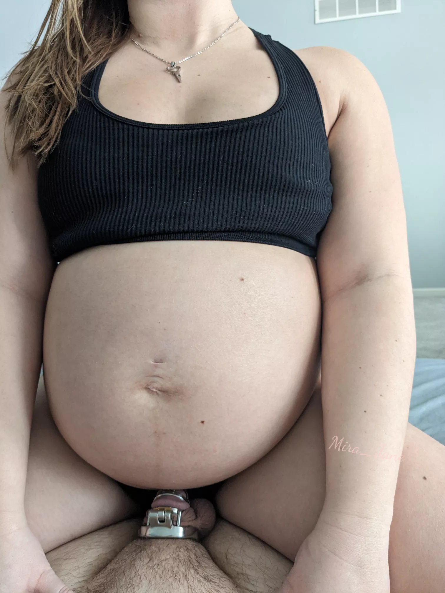 Now that I'm pregnant, I honestly don't think he's ever going to be let out again