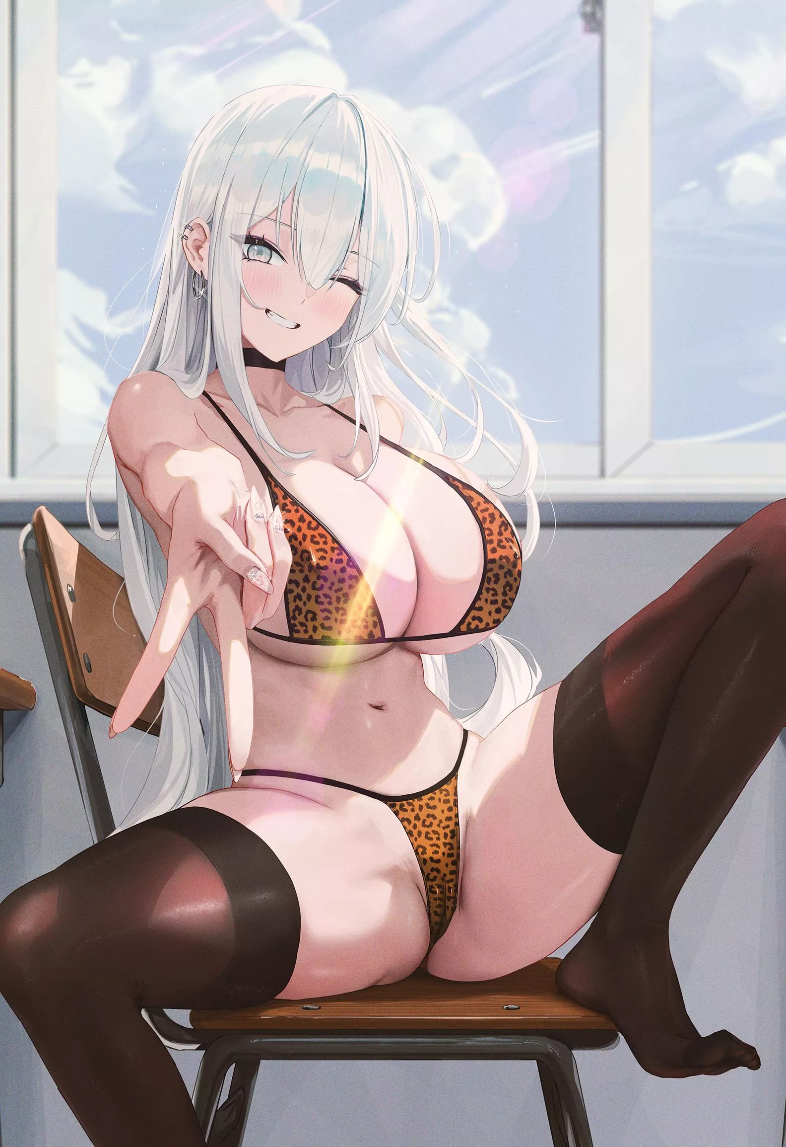 Silver-Haired Gyaru