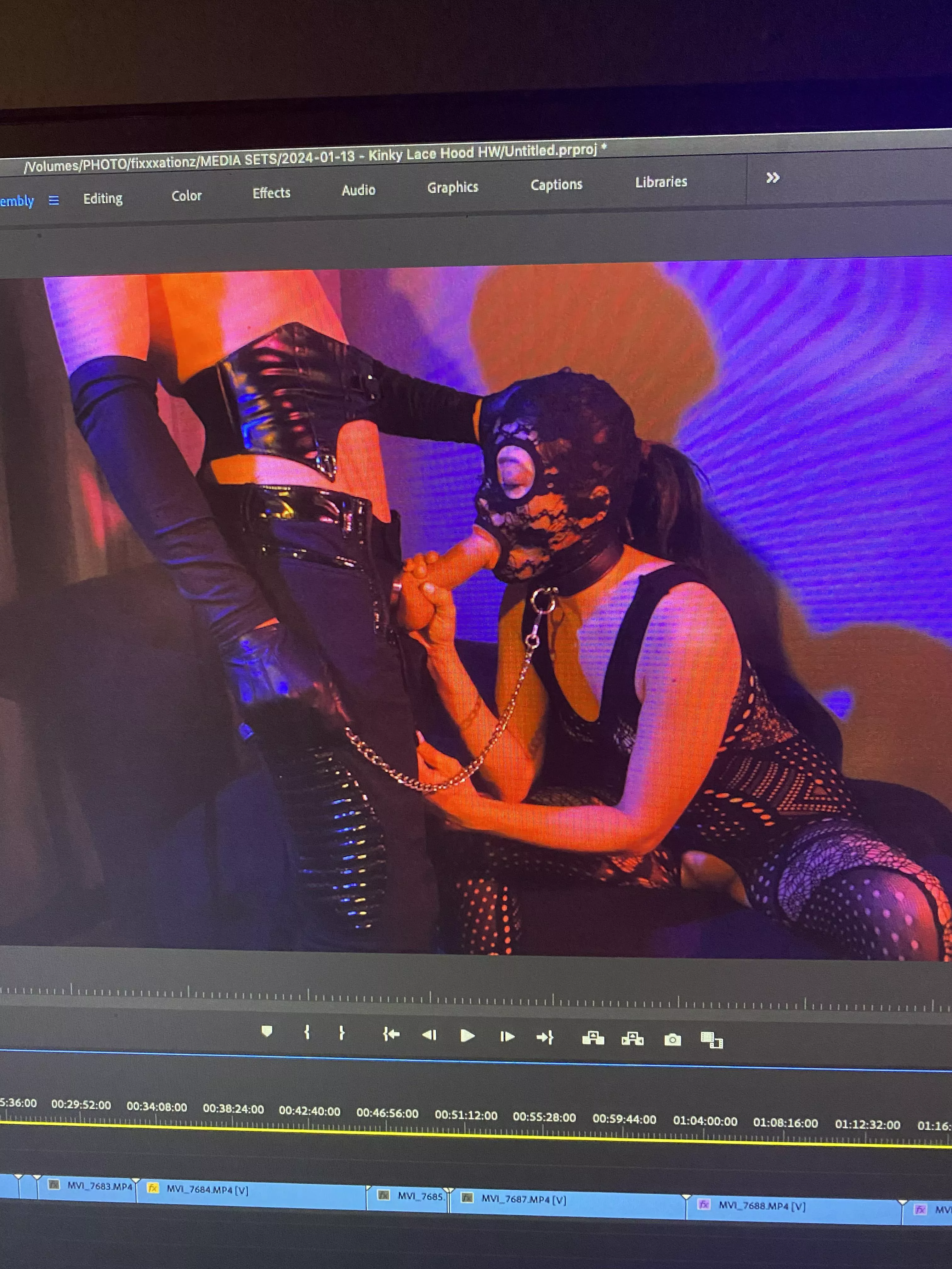 Sucking daddy so good in my lace hood.