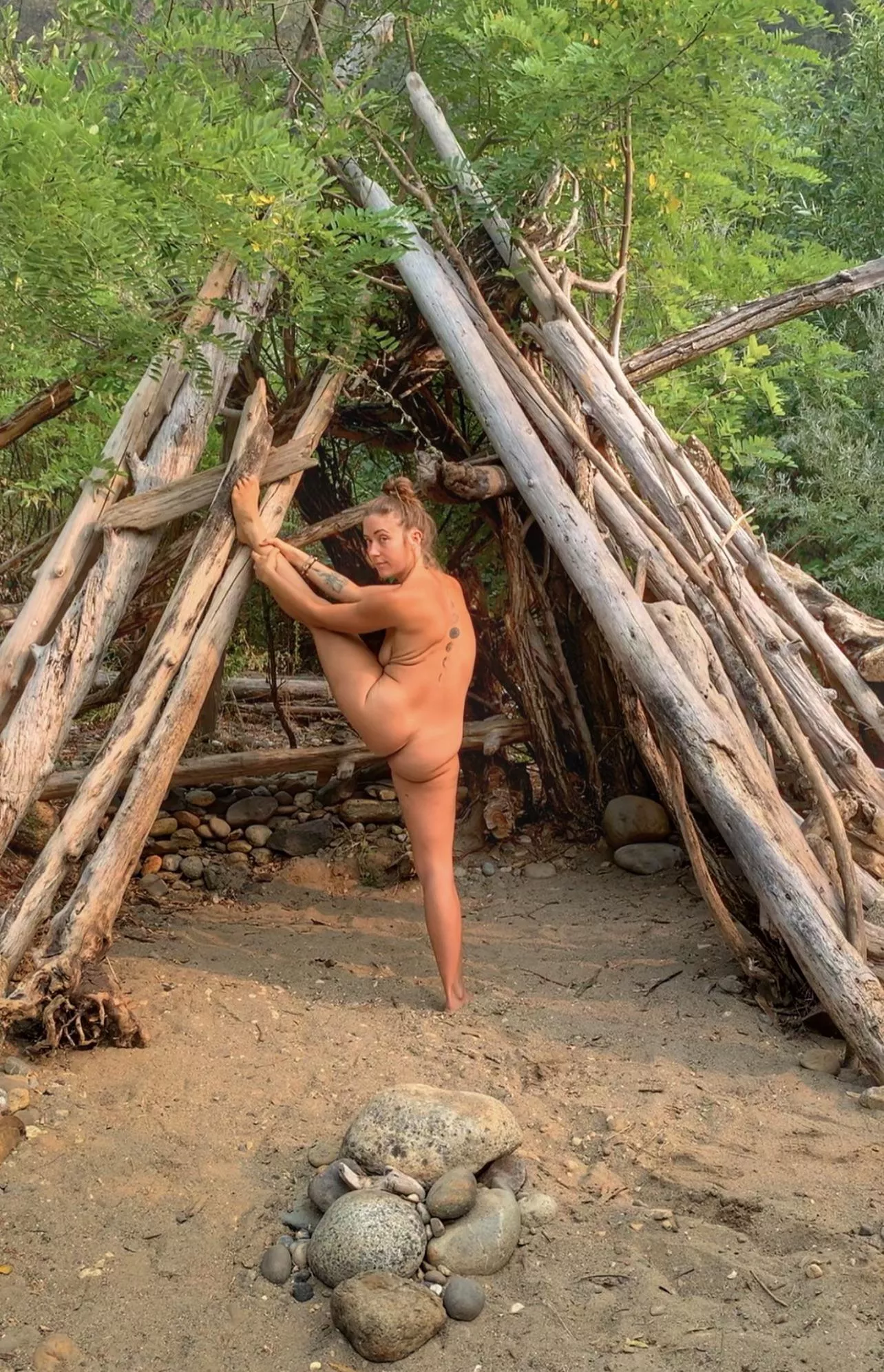 A little stretch on my beachy getaway