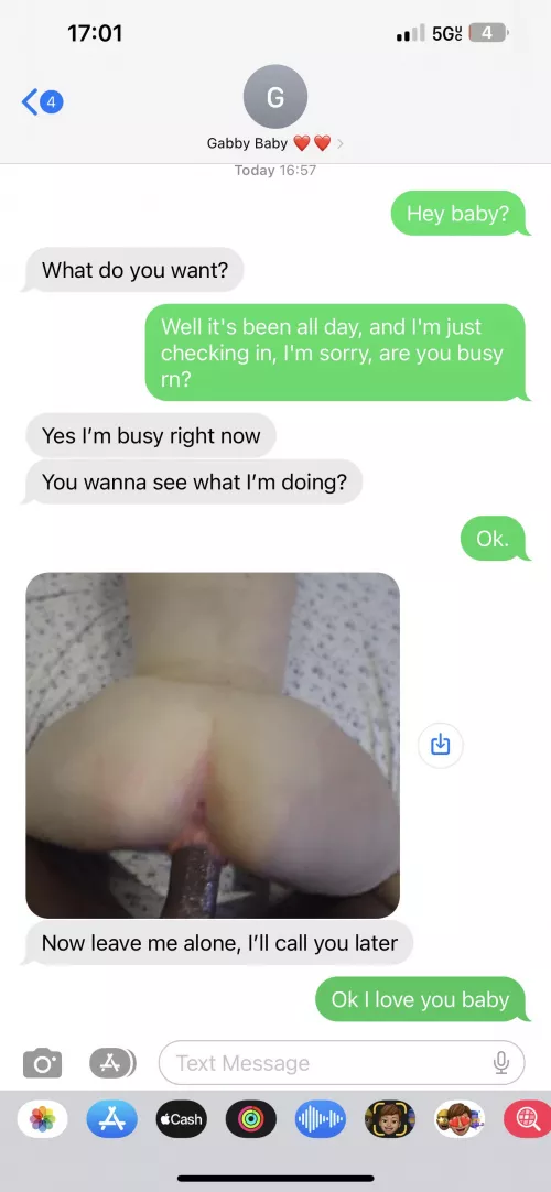 I’m so pathetic, So I wanted to watch sissy porn, and since my sissy nature is closeted, I wanted to make sure I had time before my wife barged in… this is what she sent me! We havent had sex in over a year because, my dick is too small for her. And 