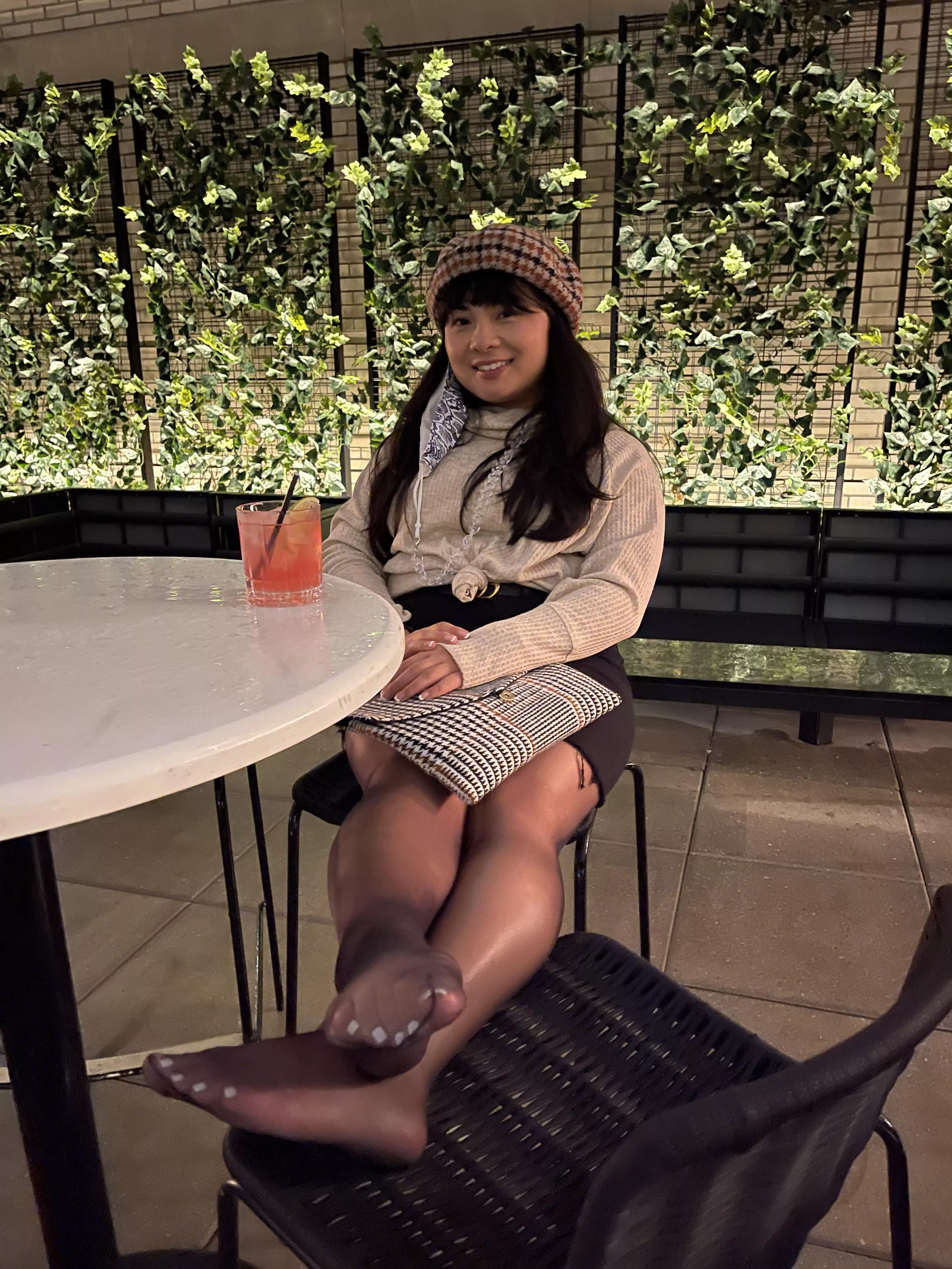 Mind if I take my shoes off while we have a drink?