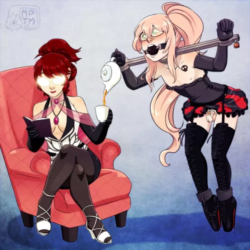 Service with a smile (or a ball gag if no smile is available)