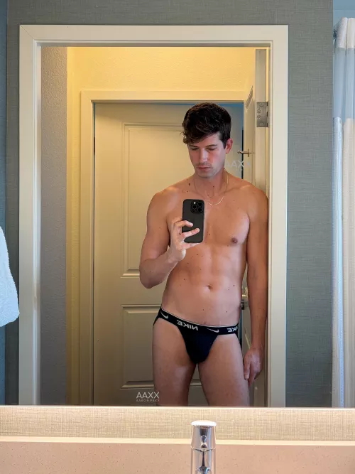 What do you do when you're caught staring at a bulge?