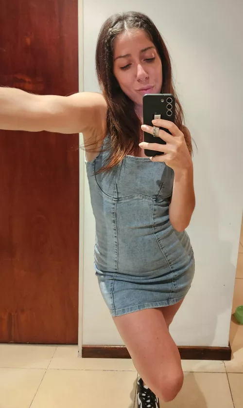 What do you think of my denim tight dress?